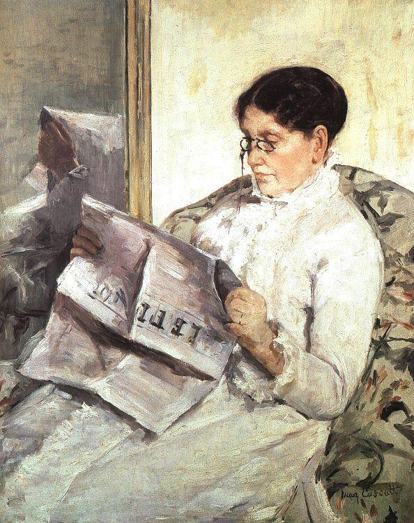 Mary Cassatt Reading Le Figaro France oil painting art